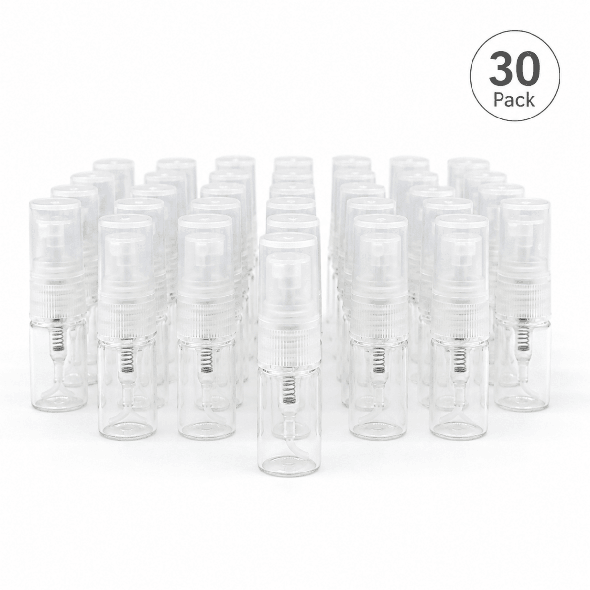 2ml Glass Perfume Sample Bottles - 30 Pack - Atomic Aromas