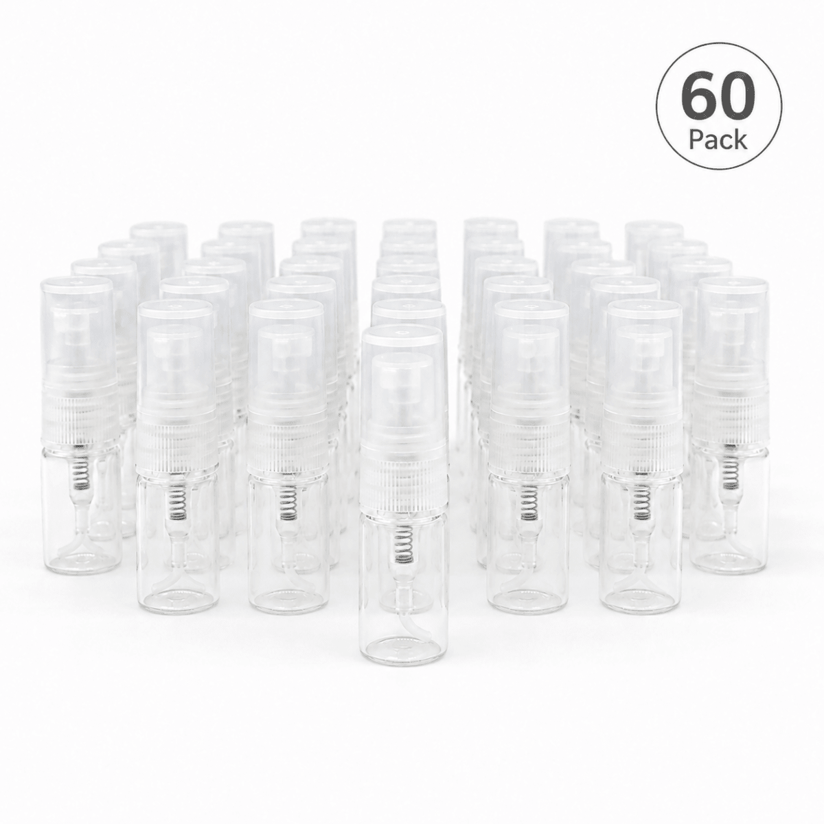 2ml Glass Perfume Sample Bottles - 60 Pack - Atomic Aromas