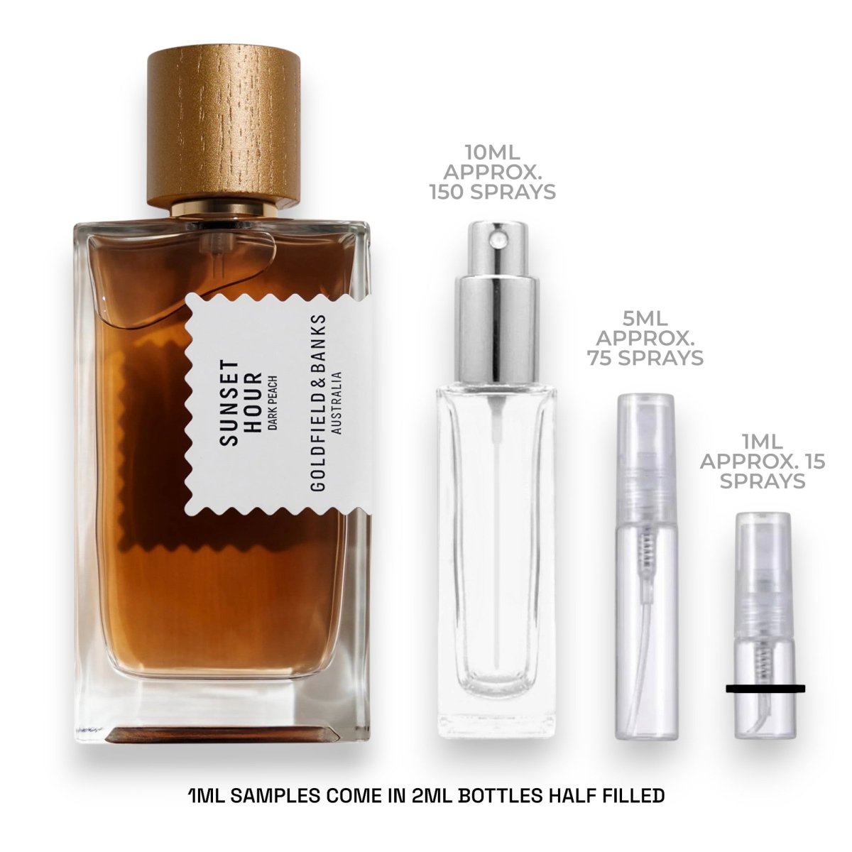 Goldfield & Banks Sunset Hour Dark Peach Sample - Atomic Aromas